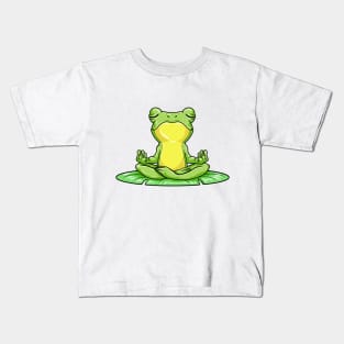 Cool frog is doing Yoga Kids T-Shirt